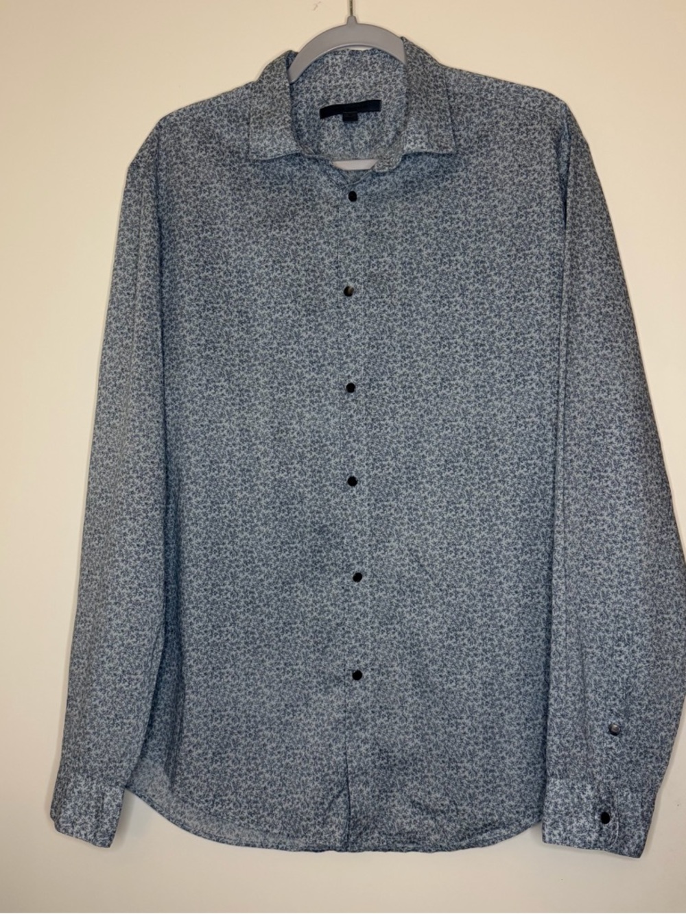 John Varvatos Light Blue Floral Dress Shirt